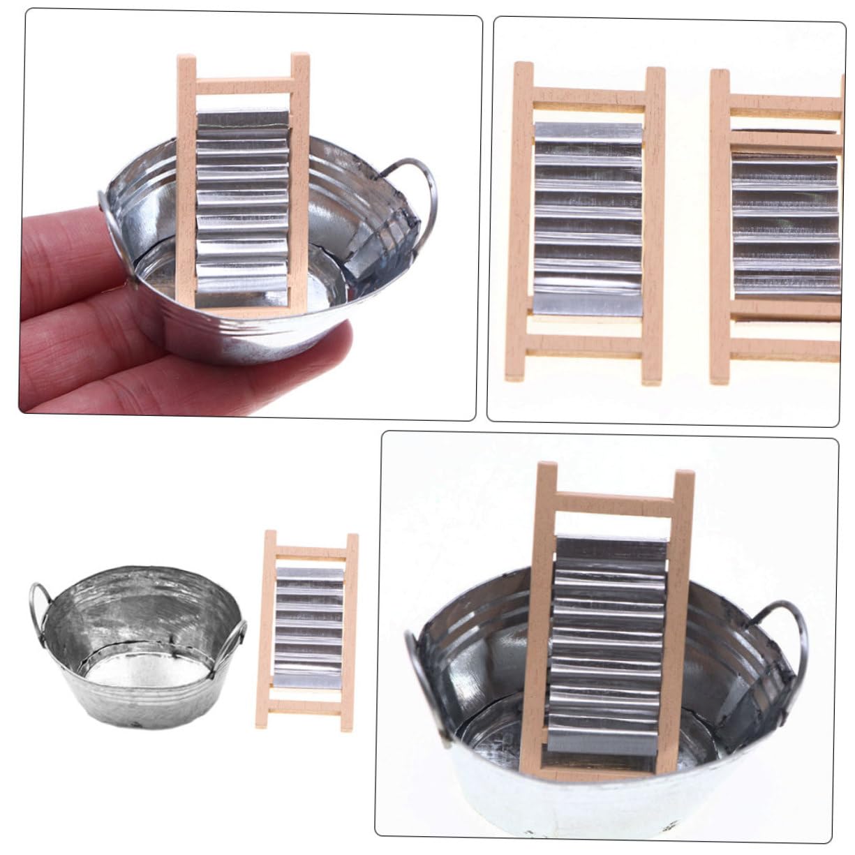 Amazon | ERINGOGO 1 セット ミニブリキ洗面器 たらい プール 洗濯かご